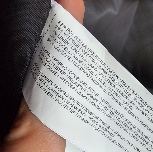 Mango Gray Blazer with Notched Lapels and Plaid Pattern - Picture 4 of 6